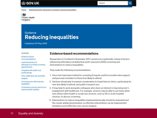 11 Equality and diversity
 