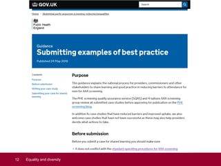 12 Equality and diversity
 