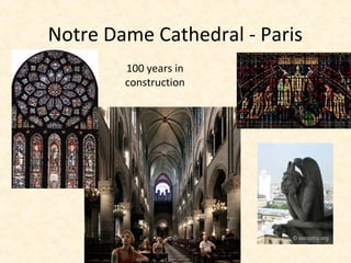 Notre Dame Cathedral - Paris
100 years in
construction
 