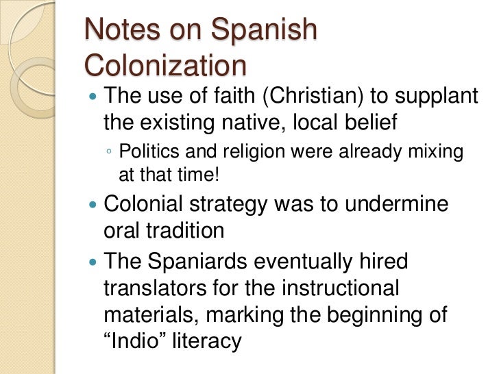 spanish colonial period essay