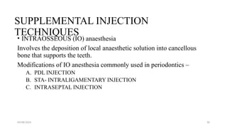 Sta Injection local anaesthesia used in dentistery ppt | PPTX