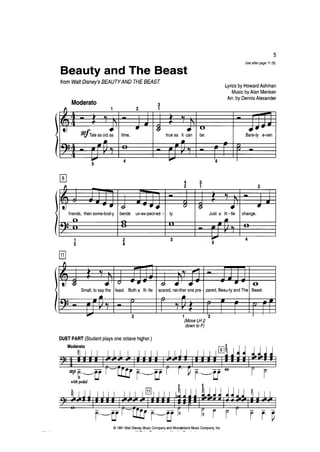 beauty and the beast - 4 mains piano   