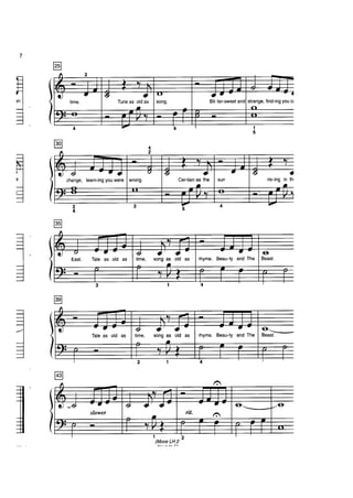 beauty and the beast - 4 mains piano   