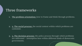 Three frameworks
 