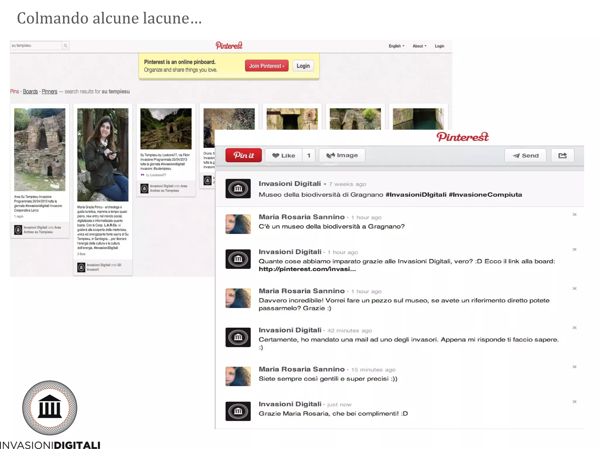 Colmando alcune lacune…
 