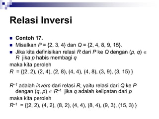 Relasi Invers 4 matriks dan relasi | PPT