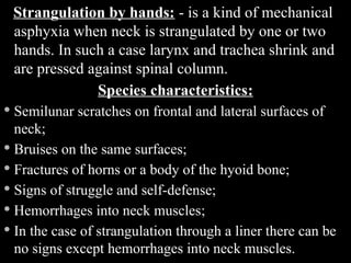 Strangulation Bone №4 mechanical asphyxia.presentation....... | PPT