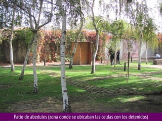 Patio de abedules (zona donde se ubicaban las celdas con los detenidos)

 
