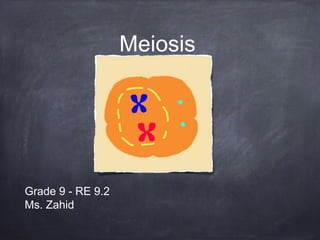 Meiosis
Grade 9 - RE 9.2
Ms. Zahid
 