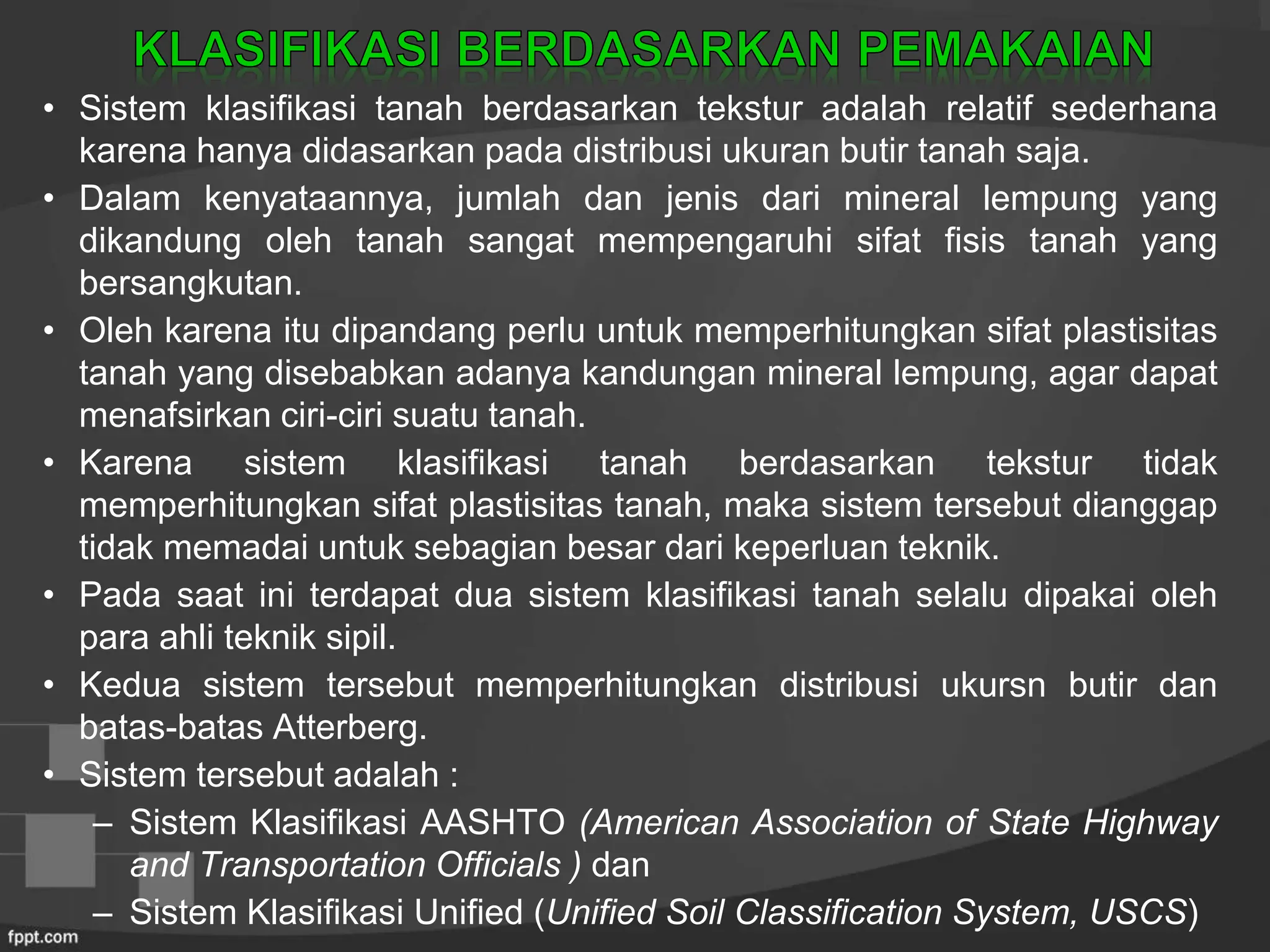 Curated visual reference: Classification Sistem Talaran 3 Arb Reacto Reference: Mektan Klasifikasi Tanah Untuk Pembelajaran