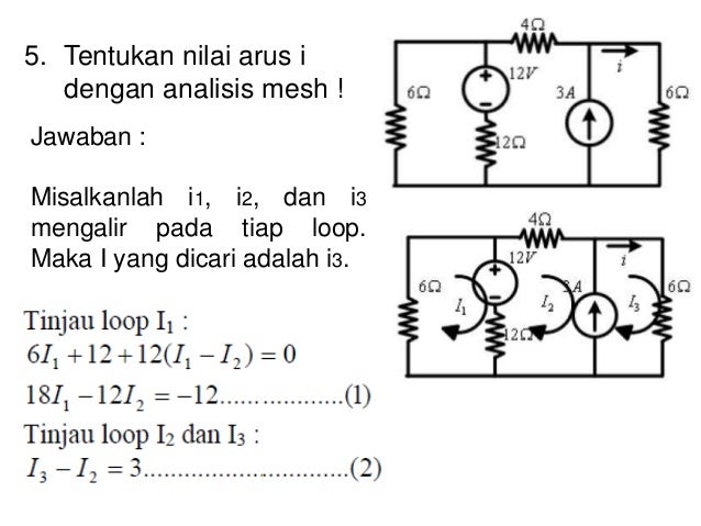 Contoh Soal Rangkaian Listrik Analisis Mesh