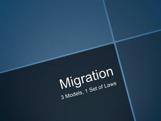 4 migration models (or laws)