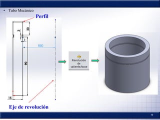 16
• Tubo Mecánico
Eje de revolución
Perfil
 
