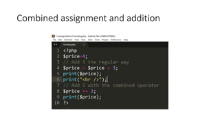 Combined assignment and addition
 