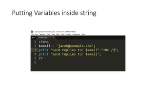 Putting Variables inside string
 