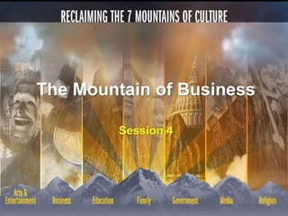 The Mountain of Business
Session 4
 