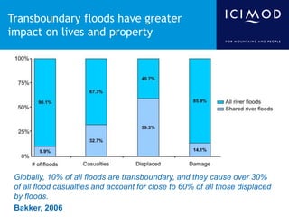 Transboundary floods have greater
impact on lives and property

Globally, 10% of all floods are transboundary, and they ca...