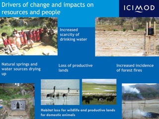 Drivers of change and impacts on
resources and people
Increased
scarcity of
drinking water

Natural springs and
water sour...