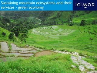 Sustaining mountain ecosystems and their
services - green economy

 