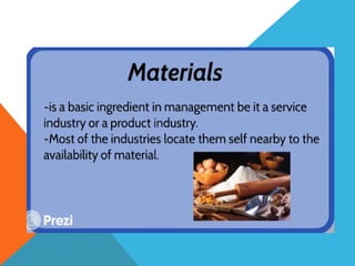 4MS in entrepreneurship, material, machine, method, manpower | PPTX