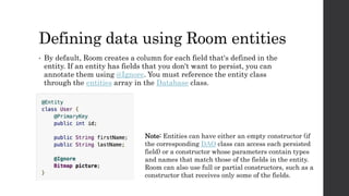 Persist data with Room