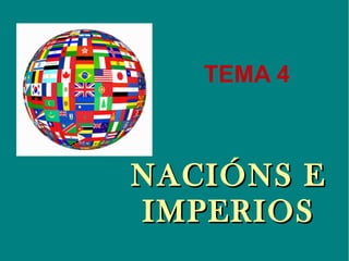 TEMA 4



NACIÓNS E
IMPERIOS
 