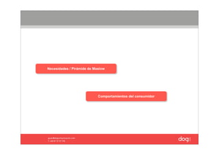 Necesidades / Pirámide de Maslow




                            Comportamientos del consumidor
 