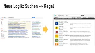 Neue Logik: Suchen -> Regal
 