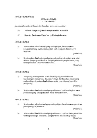 Latihan Novel
