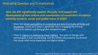 Lauren Michael: The Missing Millions Democratizing Computation and Data             to Bridge Digital Divides and Increase Access to Science for Underrepresented Communities