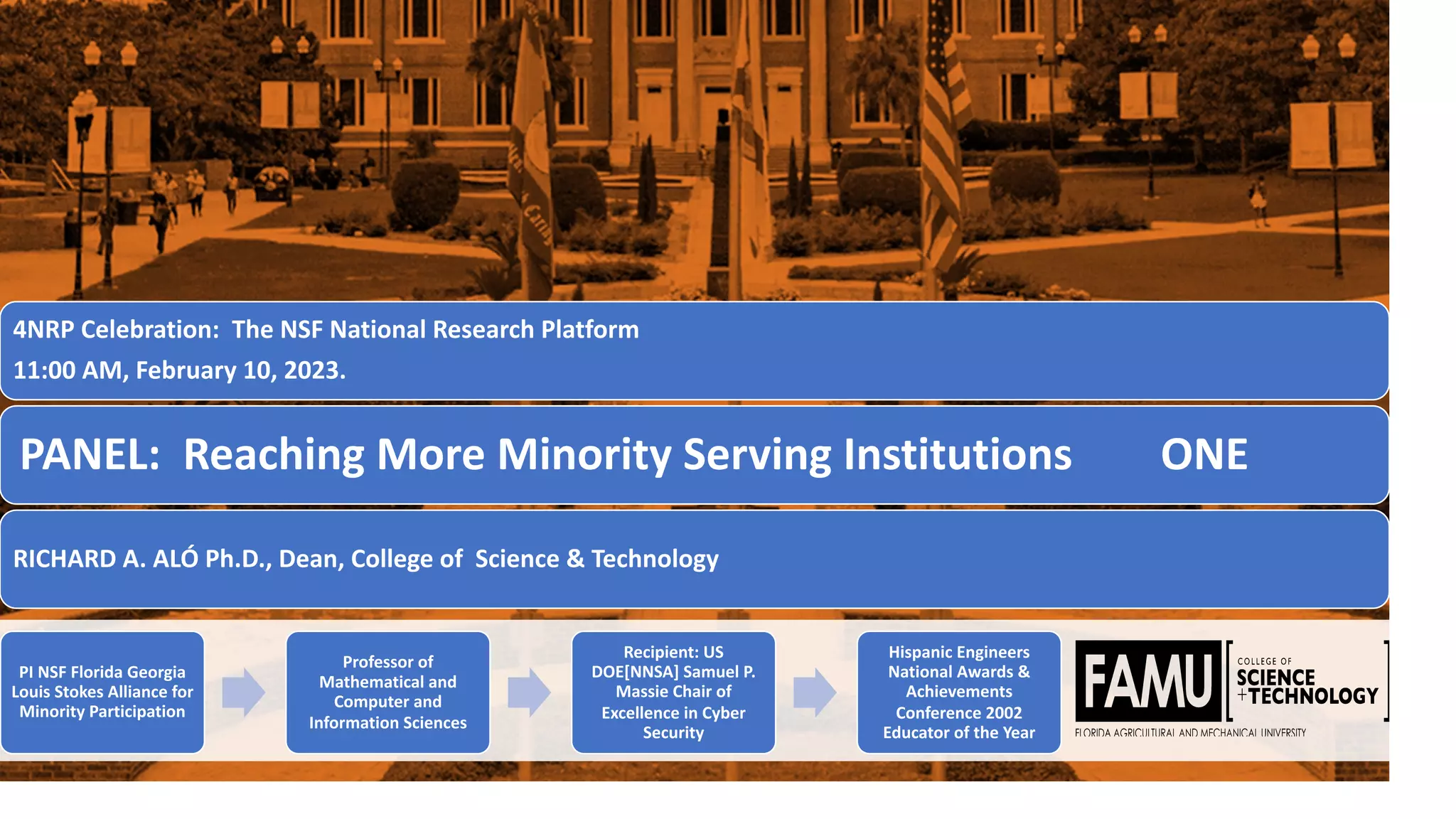 Richard Alo Panel Reaching More MinorityServing Campuses PPT