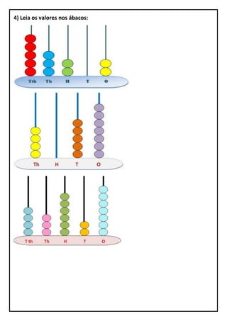 4) Leia os valores nos ábacos:
 