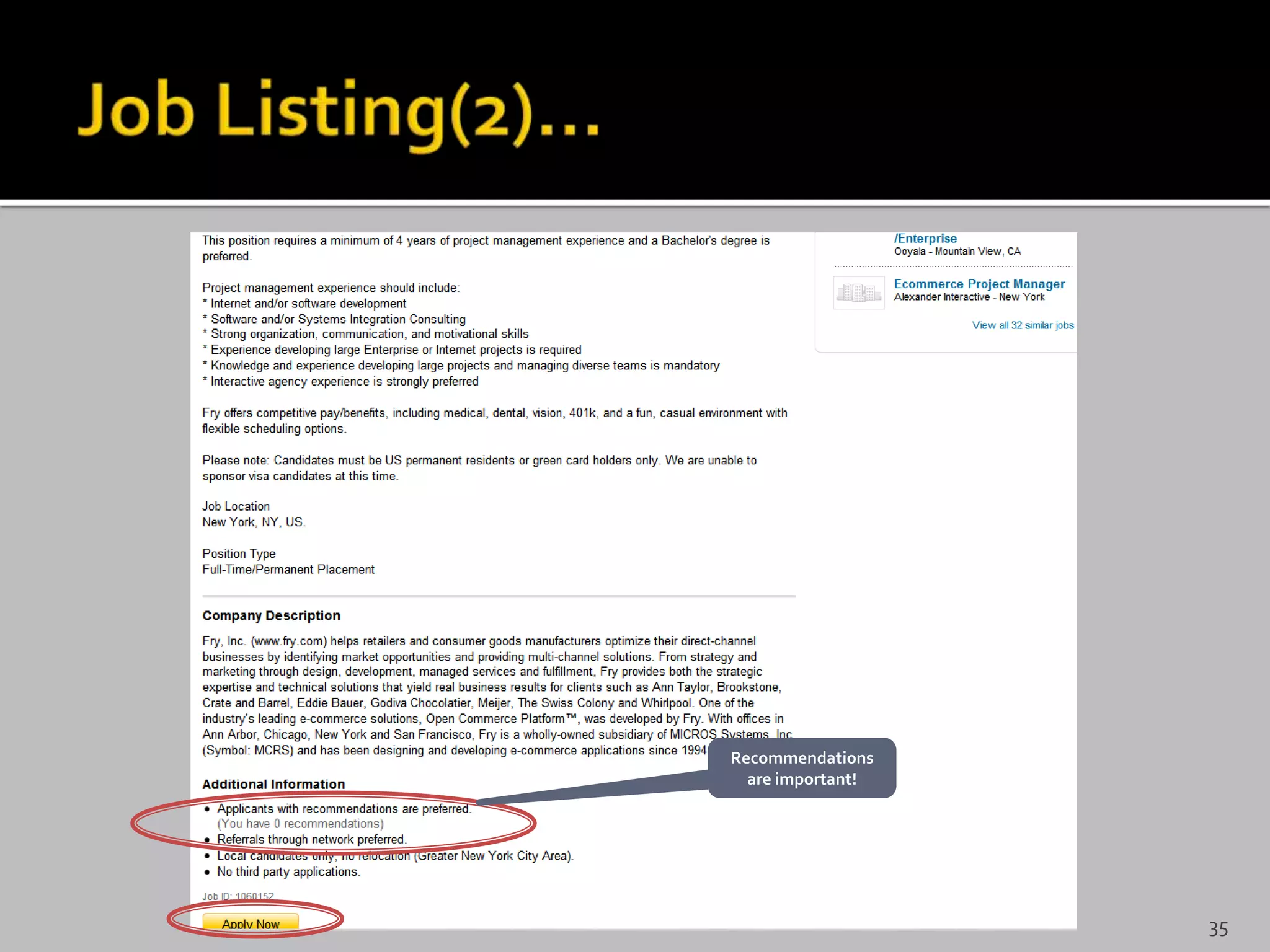 Recommendations
are important!
35
 