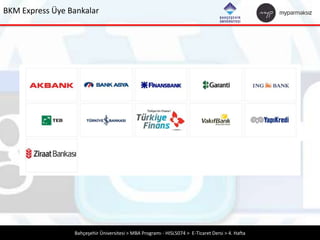 BKM Express Üye Bankalar




                 Bahçeşehir Üniversitesi > MBA Programı - HISL5074 > E-Ticaret Dersi > 4. Haf...