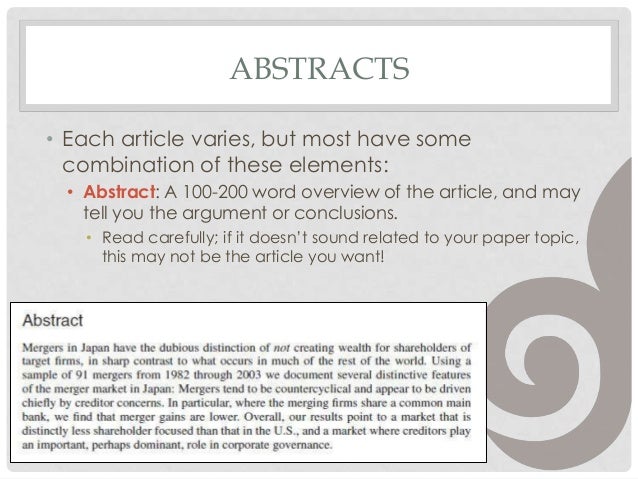 4 Abstracts E2 80 A2 Each Article 4 Abstracts E2 80 A2 Each Article