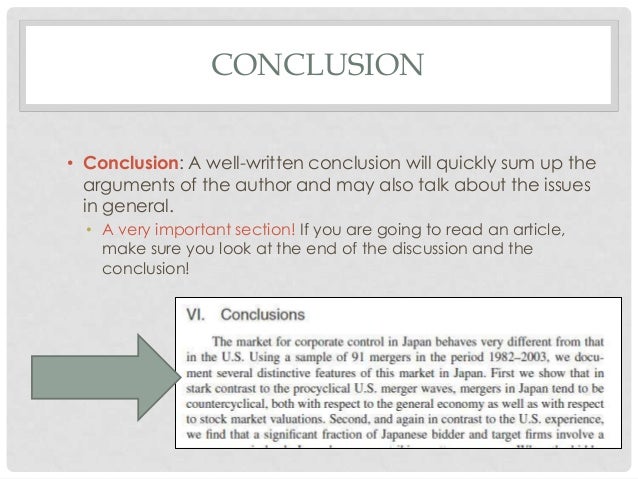 how to write a conclusion in article