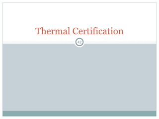 Thermal Certification 