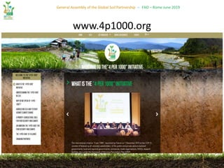 General Assembly of the Global Soil Partnership – FAO – Rome June 2019
www.4p1000.org
 