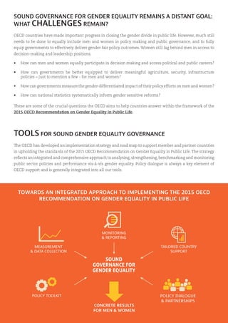 SOUND GOVERNANCE FOR GENDER EQUALITY REMAINS A DISTANT GOAL:
WHAT CHALLENGES REMAIN?
OECD countries have made important pr...