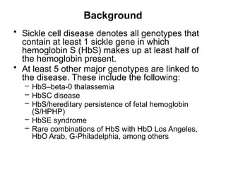 Comprehensive Overview of Sickle Cell Anaemia: Pathogenesis, Diagnosis ...