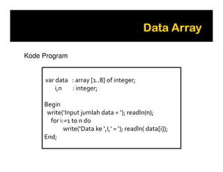 4 pengolahan data array | PDF