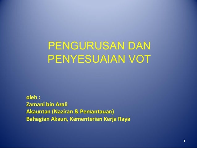 Pengurusan Penyesuaian Vot