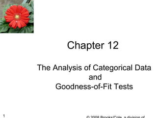 1
Chapter 12
The Analysis of Categorical Data
and
Goodness-of-Fit Tests
 