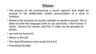 Elision Task Examples Comprehensive Overview of Phonology: Sounds, Phonemes, and Minimal ...