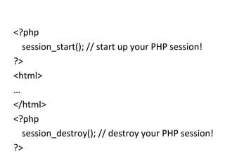 Session Start In Php php $_GET / $_POST / $_SESSION | PPT