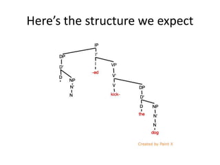 Here’s the structure we expect
 