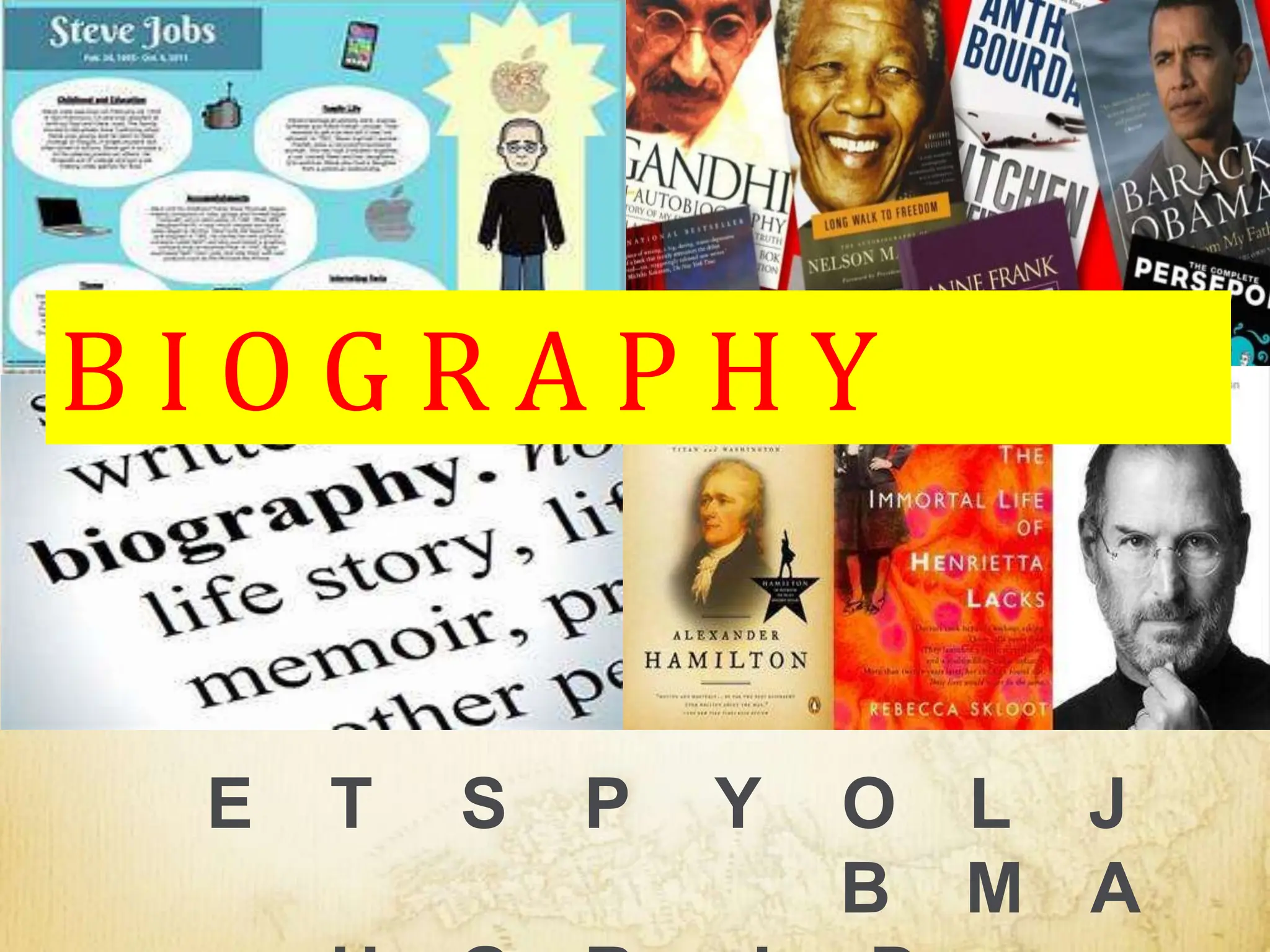 E T S P Y O L J
B M A
B I O G R A P H Y