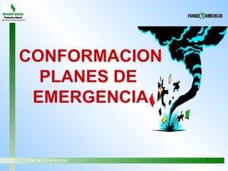 1/21 Plan de Emergencia 1
CONFORMACION
PLANES DE
EMERGENCIA
 