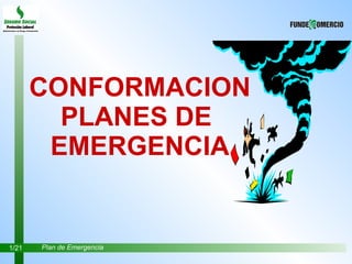CONFORMACION PLANES DE  EMERGENCIA 
