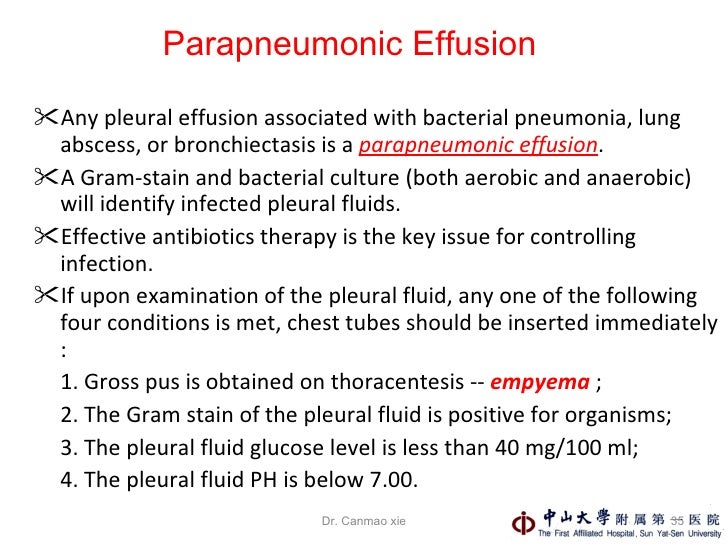 parapneumonic effusion